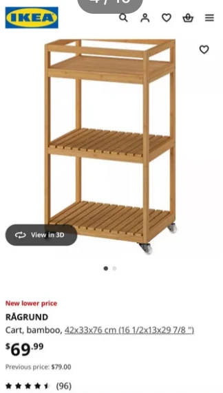 Ikea Molger Rolling Cart Trolley - photo 5