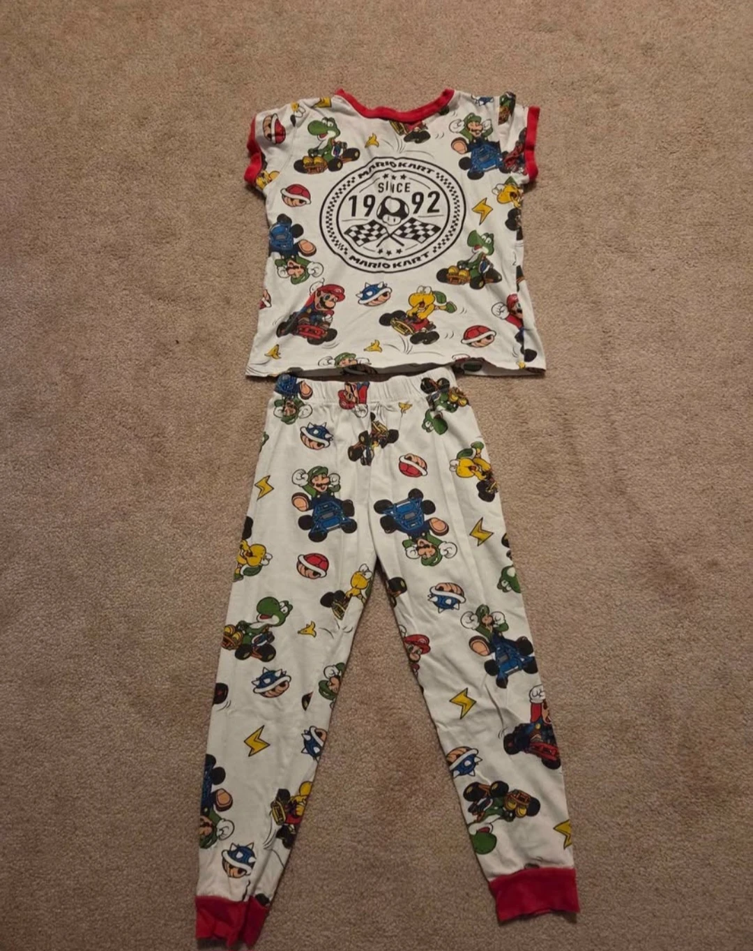 Boys pajamas Mario Kart
