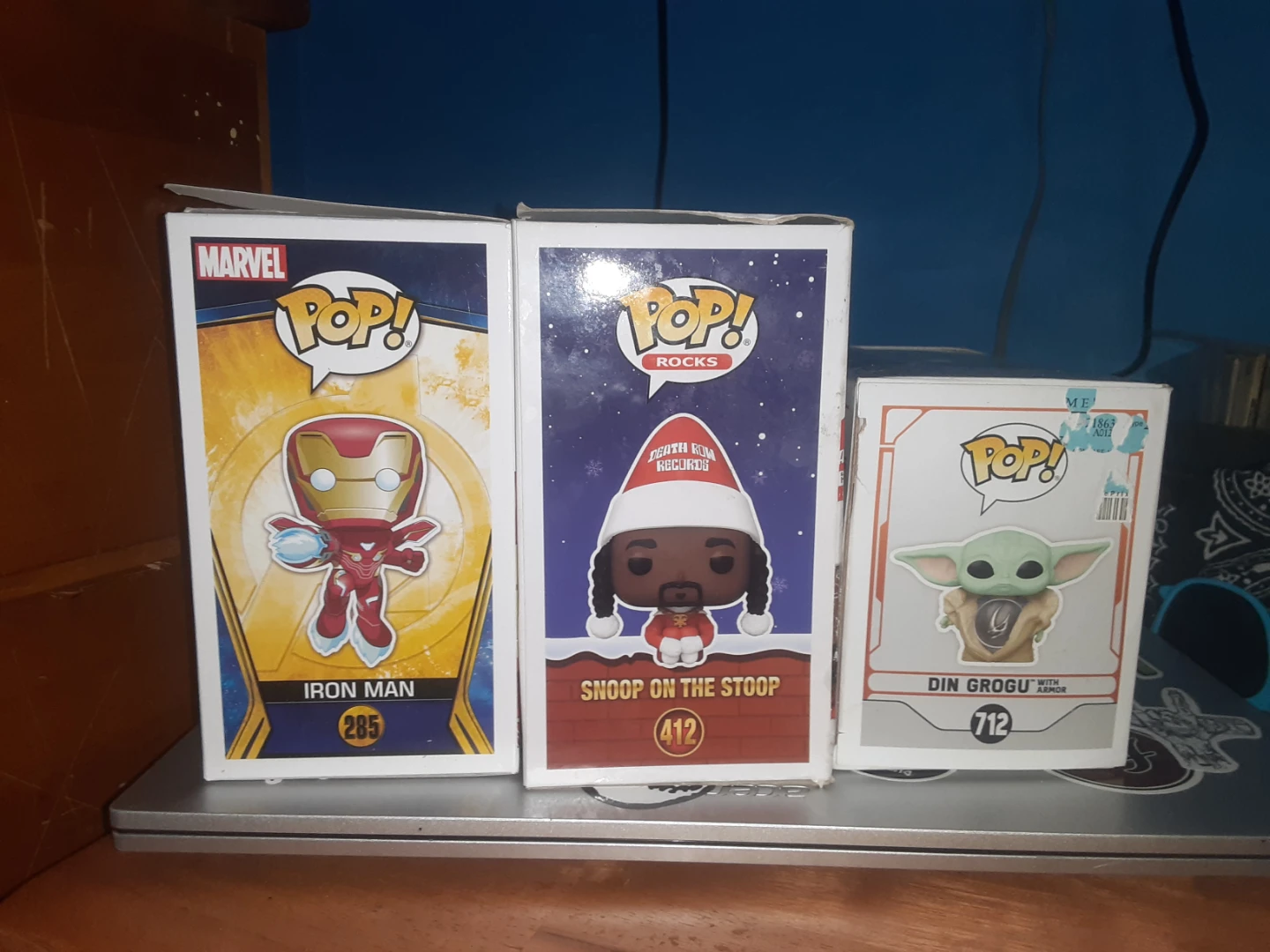 Funko Pop! Marvel Iron Man, Snoop Dogg, and Din Grogu figures - photo 2