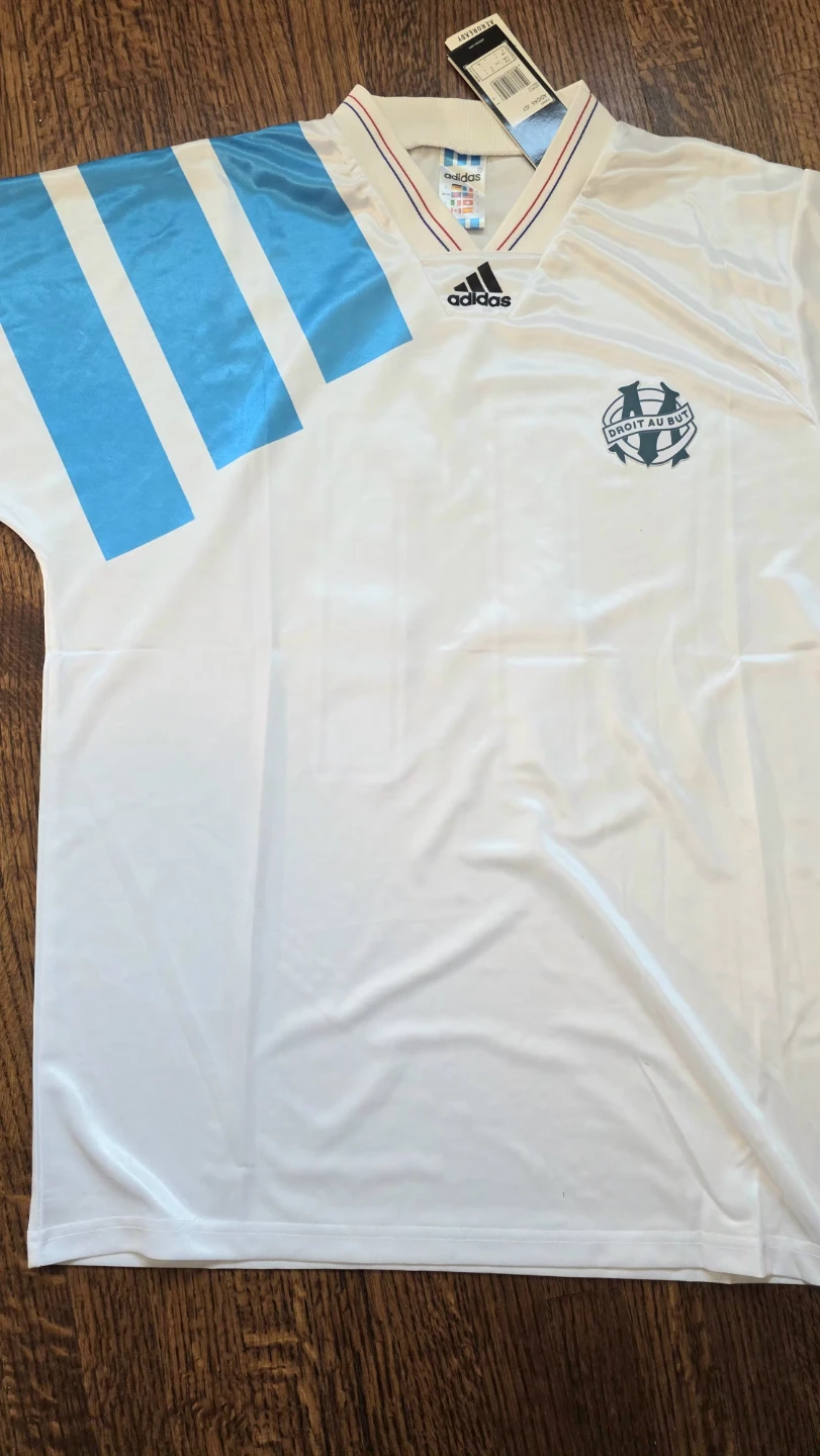 Rare Marseille 1992-93 Retro Jersey. Number 11