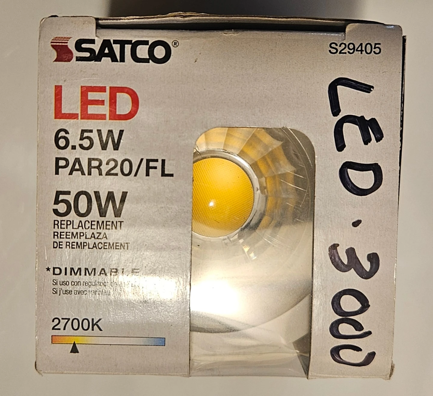 Satco LED 6.5W PAR20/FL Light Bulb - photo 3