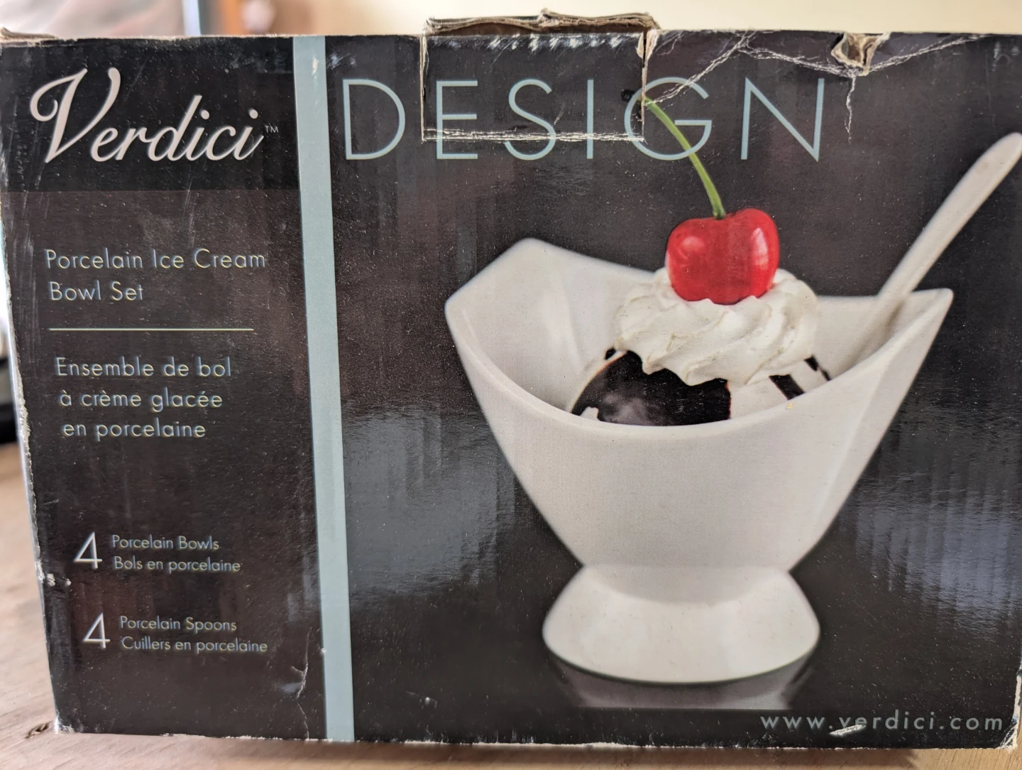 Verdici Design Porcelain Ice Cream Bowl Set