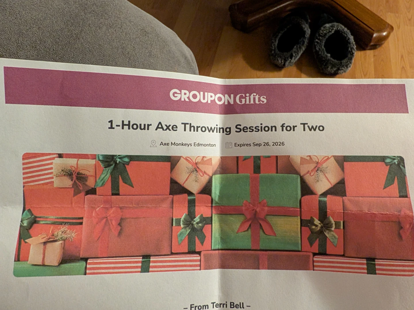 Groupon Gifts: 1-Hour Axe Throwing & Rage Room Vouchers