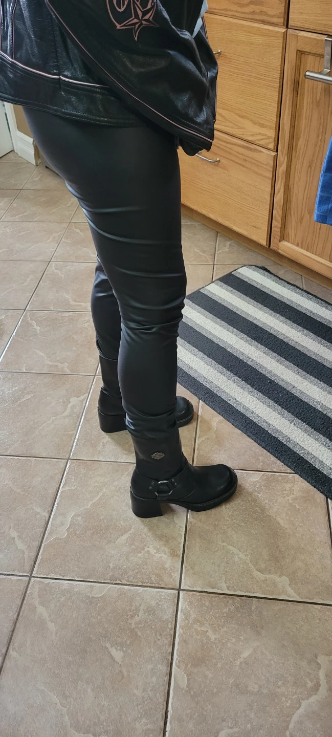 Harley-Davidson Black Leather Motorcycle Boots