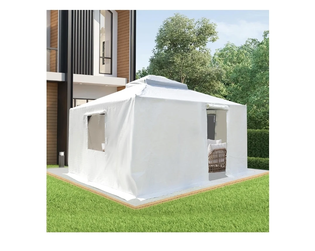 White Canopy Cover with Mesh Windows - photo 5