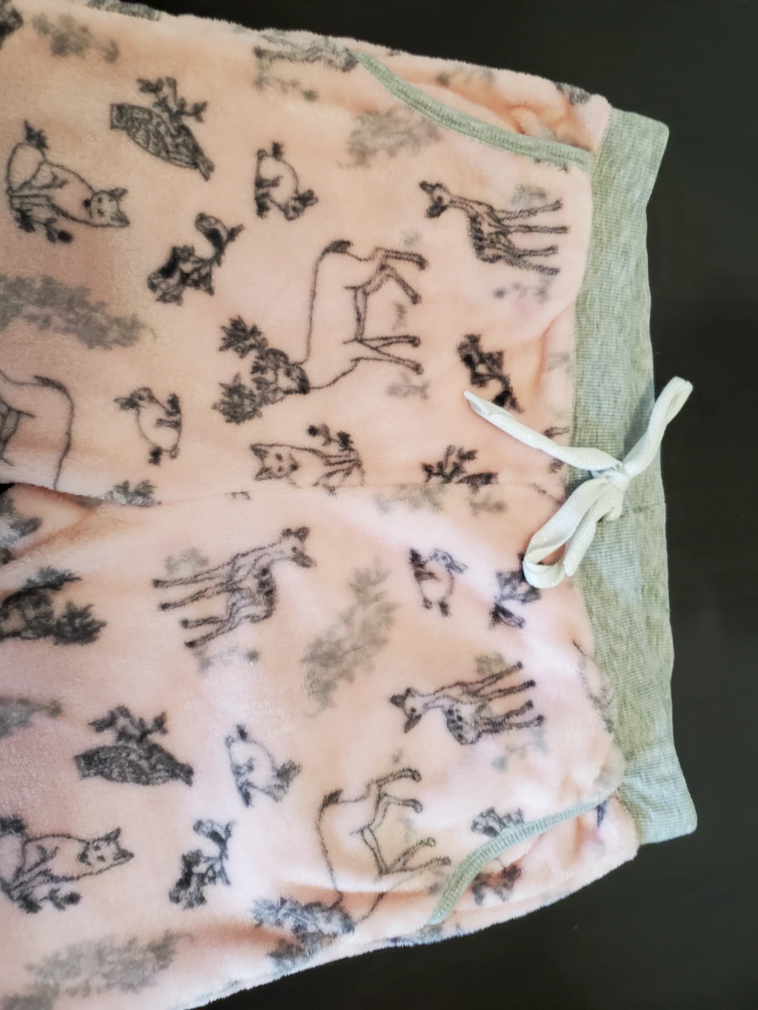 Pink Woodland Animal Print Plush Pajama Pants...VGUC - photo 3