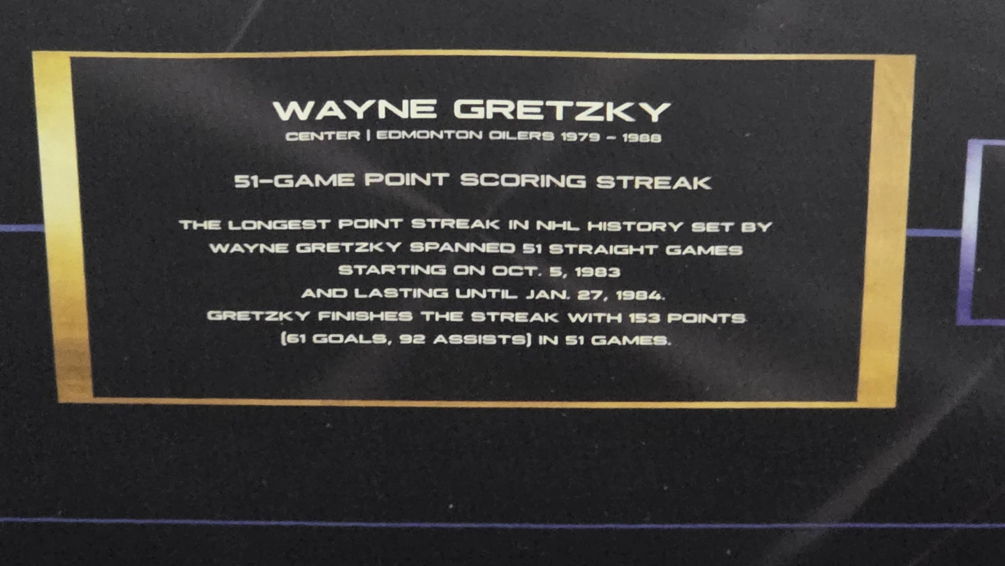 Wayne Gretzky 51-Game Point Scoring Streak Memorabilia - photo 2