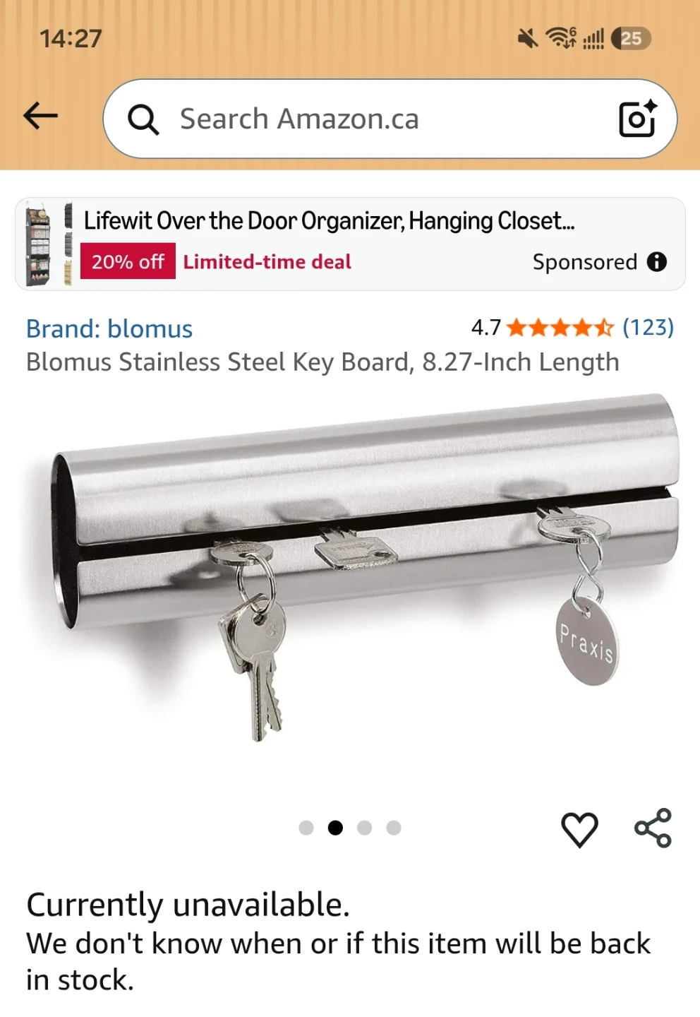 Blomus Stainless Steel Key Holder