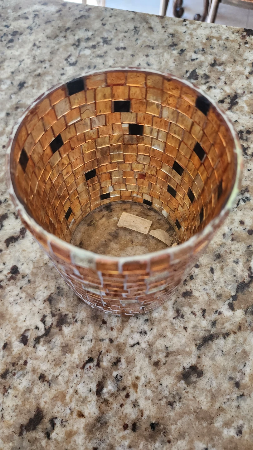 Mosaic Glass Vase/Candle Holder - photo 2
