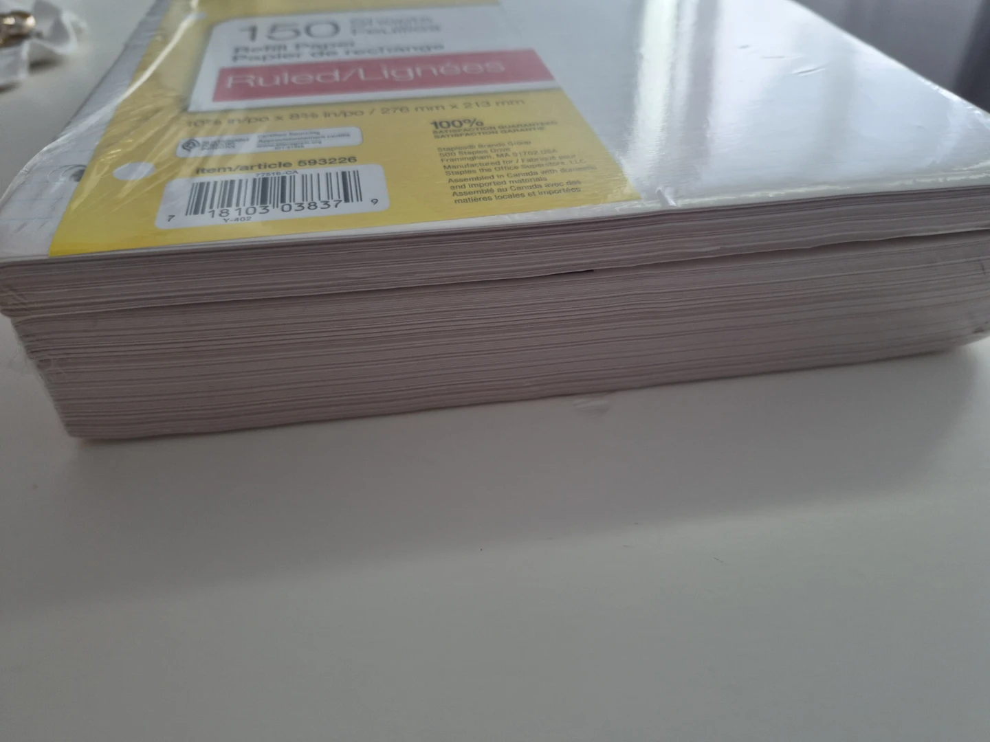 Staples Ruled Refill Paper - 150 & 400 Sheets (7 packs) - photo 4