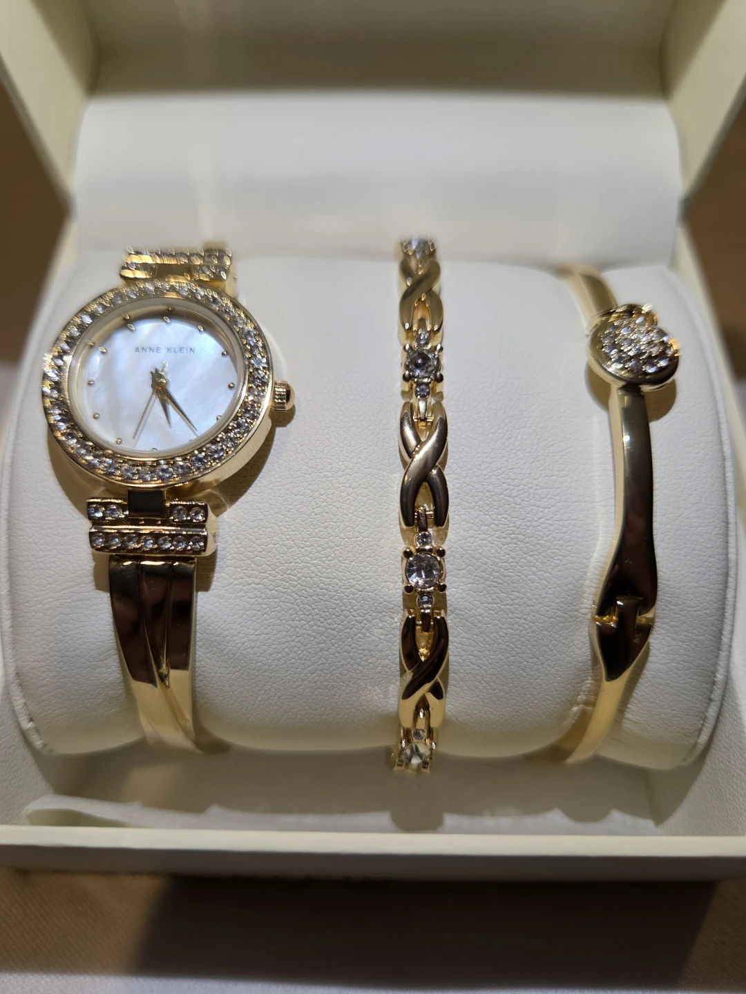 Anne Klein Women's Accented Bangle Watch and Bracelet Set - photo 4