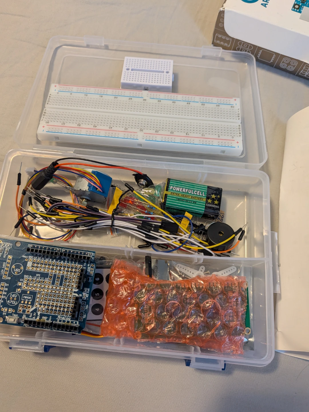 Arduino Starter Kit with Breadboards and Battery