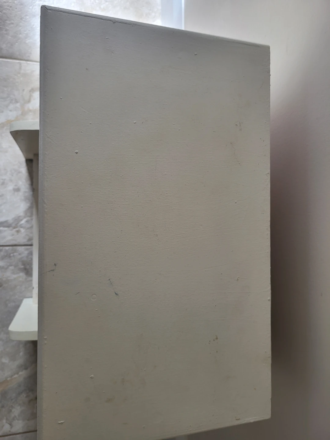 Cream Two-Tier Shelf Unit - photo 2