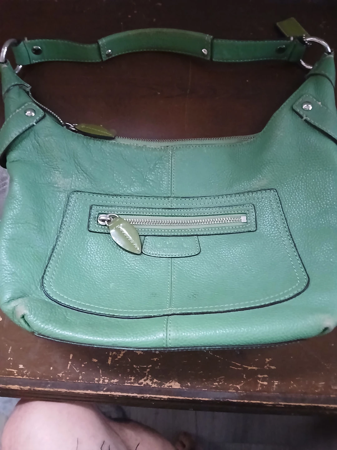 Coach Hobo Bag - Green Leather