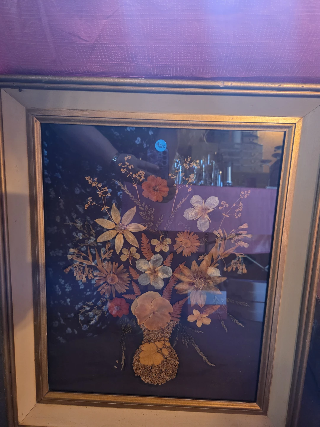 Framed Dried Flower Arrangement
