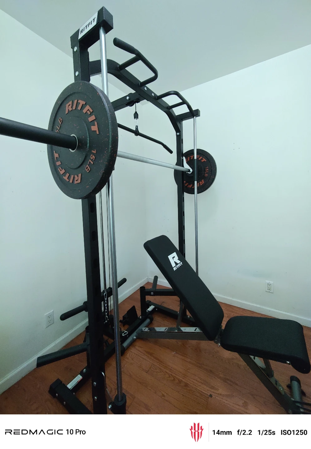 RITFIT Smith Machine with Bench and Weights