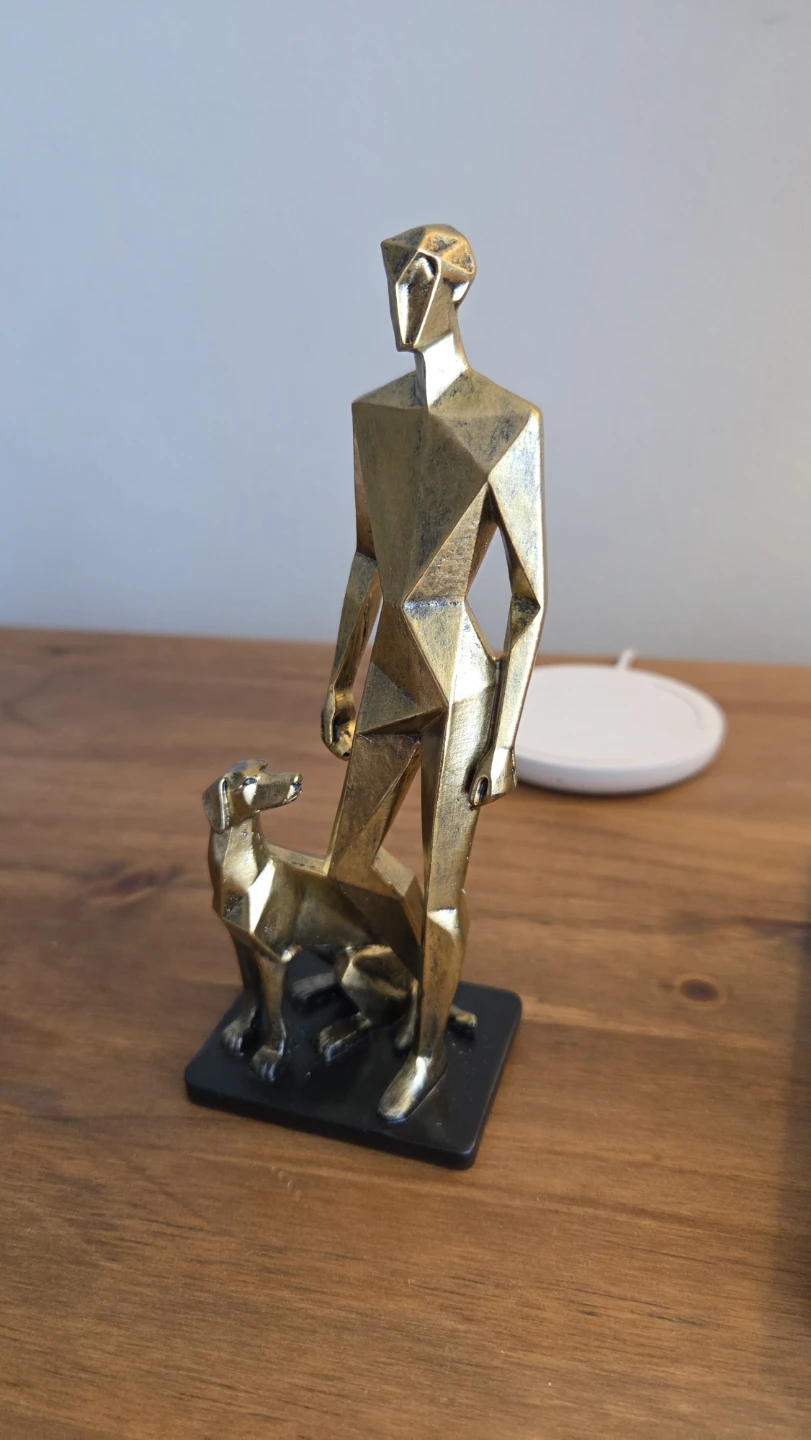 Furever Friends - Man & Dog Sculpture Figurine Display *new - photo 3