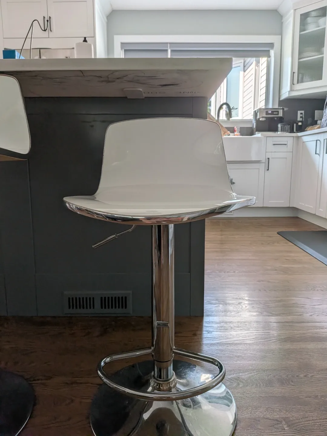 White Adjustable Bar Stools 3 for $100 - photo 2