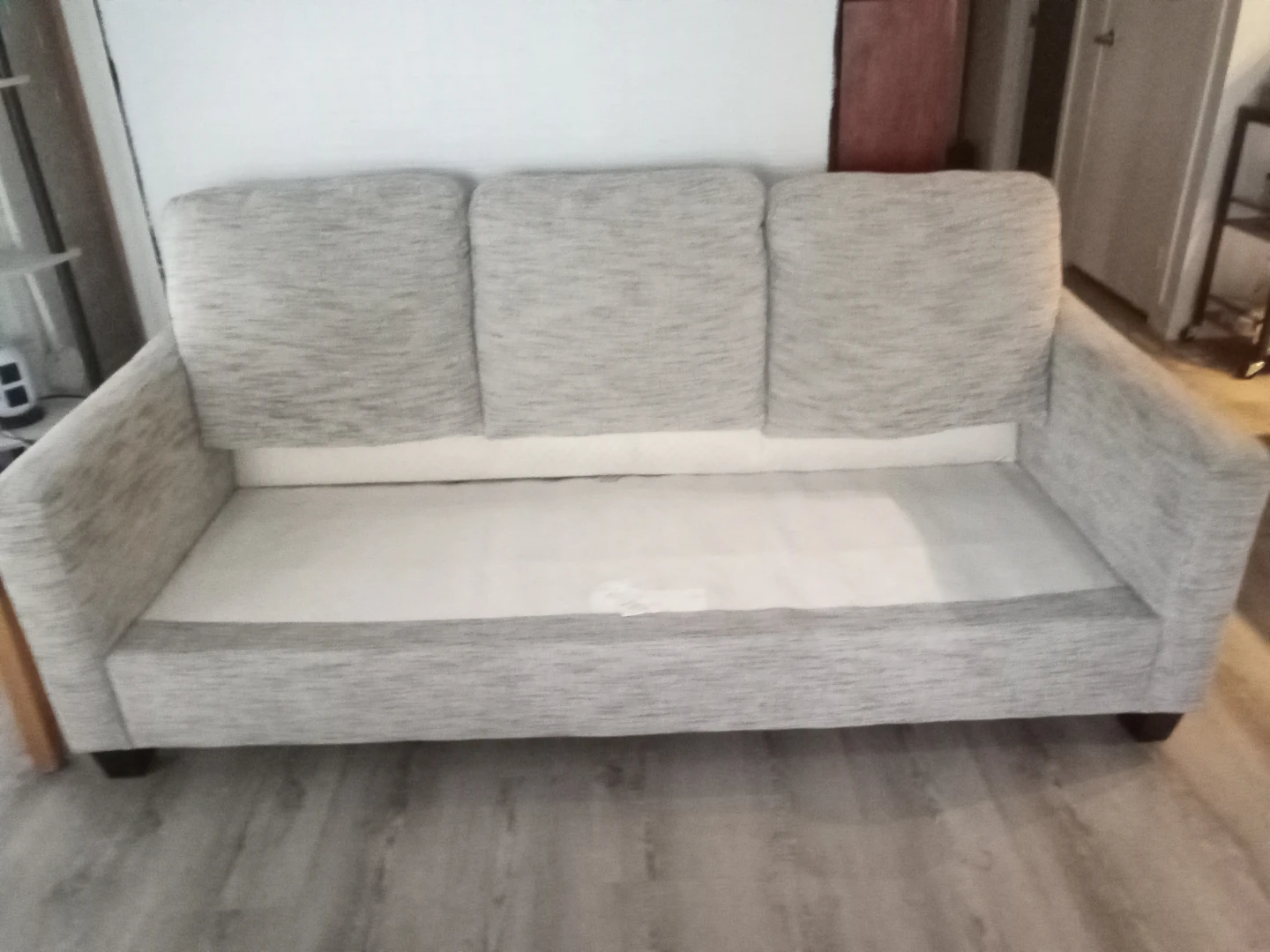 Gray Speckled Fabric Sofa - photo 2