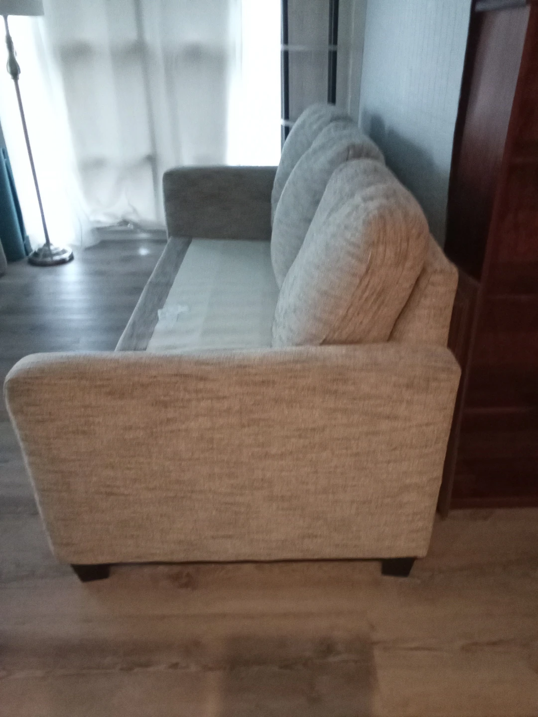 Gray Speckled Fabric Sofa - photo 3