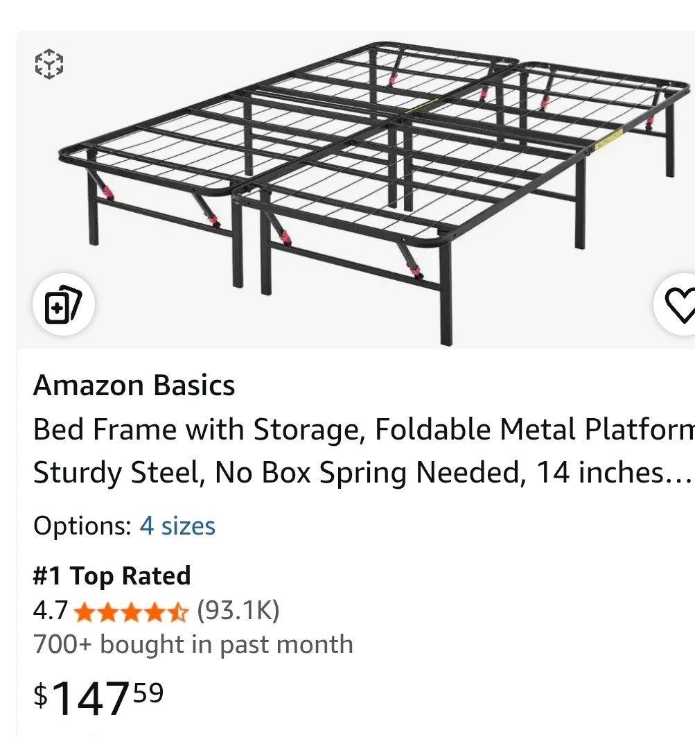 Foldable King Bed Frame - photo 3