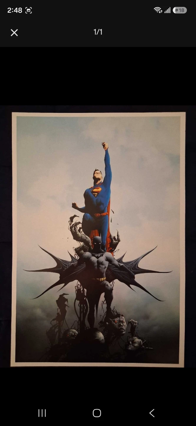 DC Comics, Superman & Batman Poster on cardstock. (Only 1)
