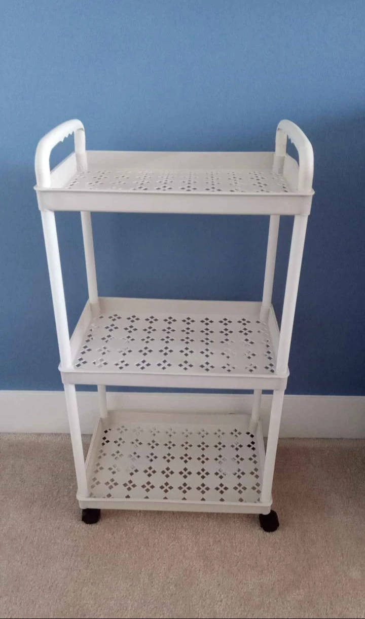 White 3-Tier Rolling Utility Cart