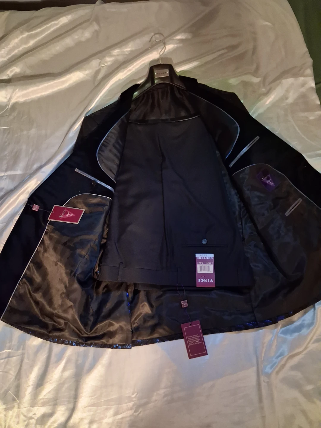 VINCI Men's Tuxedo Jacket & Pants Set - Sapphire Blue XL - photo 2