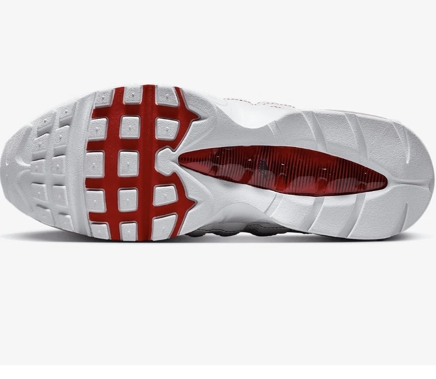 Nike Air Max 95 Sneakers Size 6.5Y or 7.5 W White/Red - photo 2