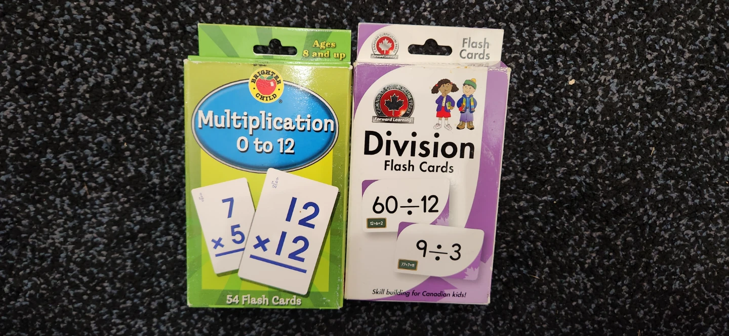 Multiplication & Division Flash Cards