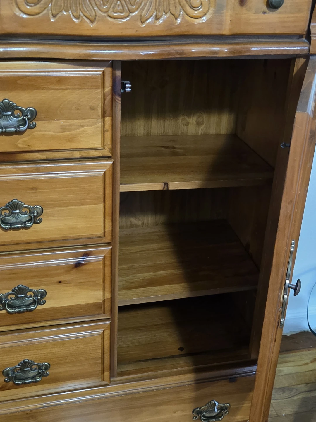 Wooden Dresser with Cabinet - photo 4