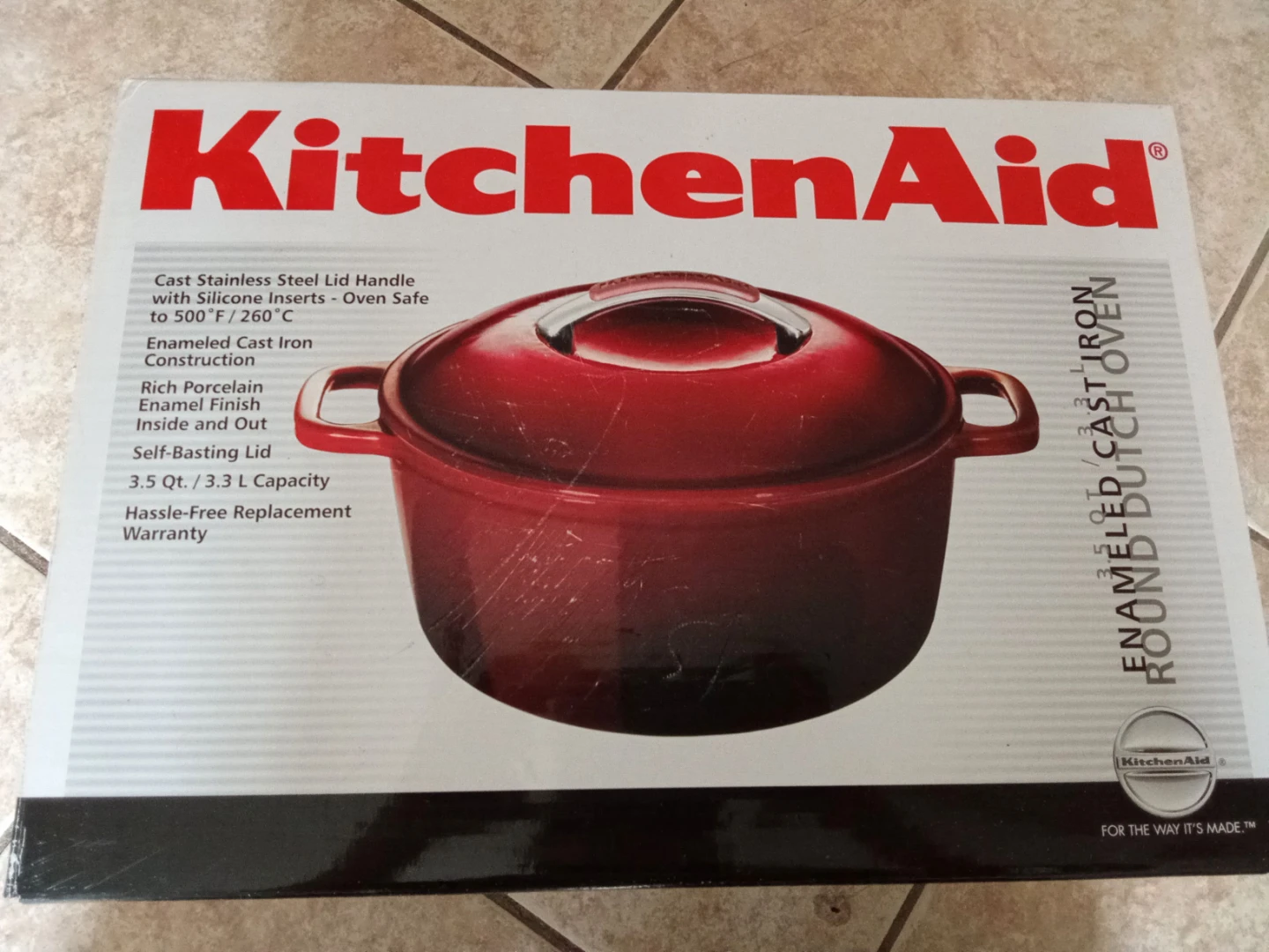 KitchenAid 3.3L Enameled Cast Iron Round Dutch Oven