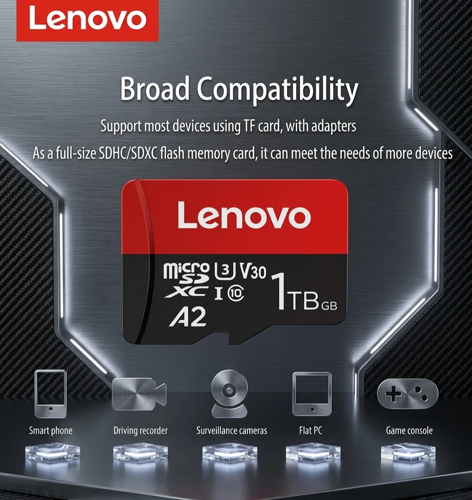 Lenovo 1TB Micro SD Card & Adapter