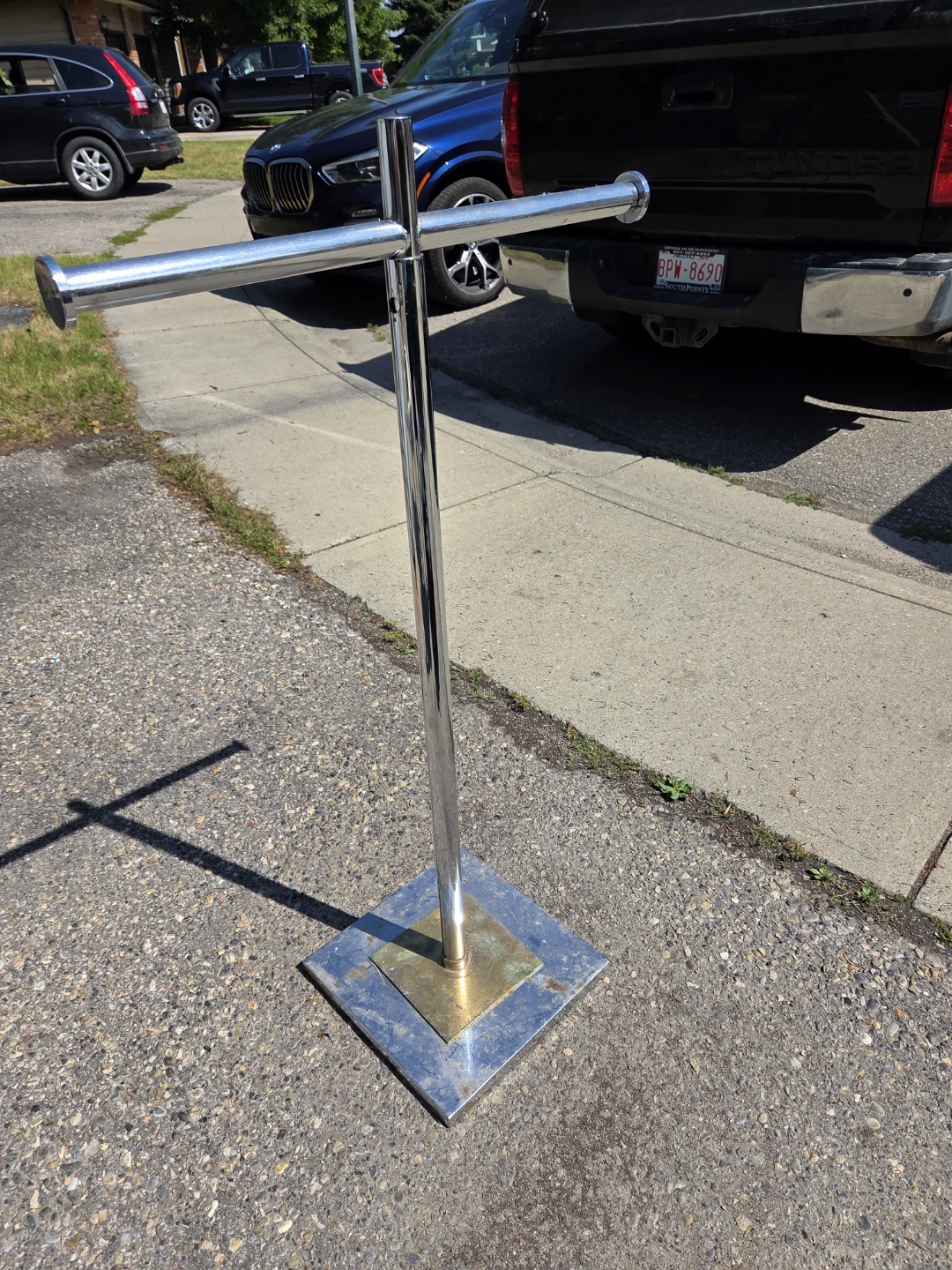 Chrome Clothing Rack Stand