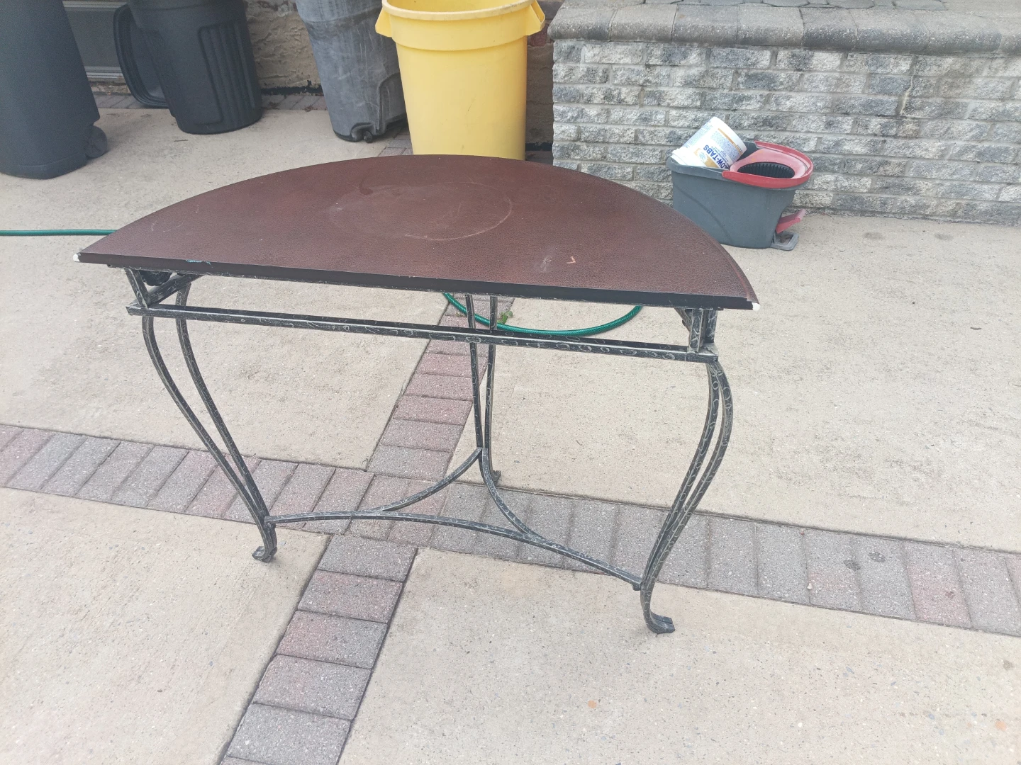 Half-Round Metal Console Table - photo 4