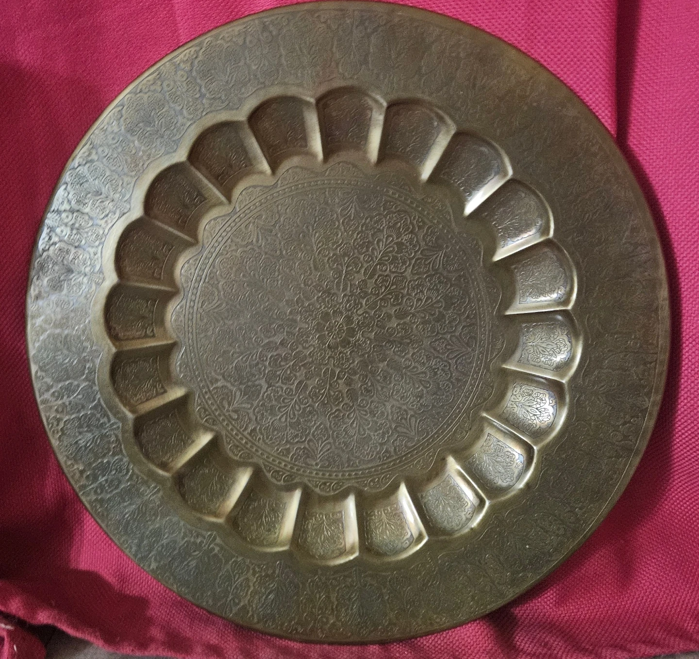 Engraved Brass Decorative Wall Plate
