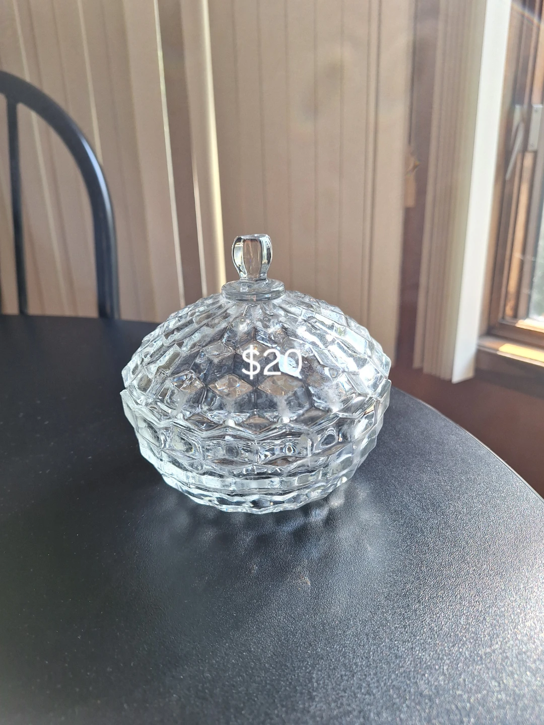Glass Candy Dish with Lid