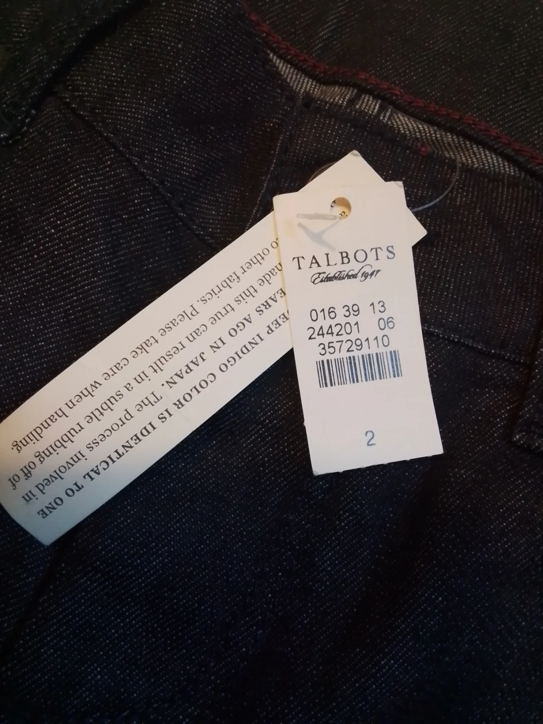 Premium Talbots "Modern" Japanese Indigo Slim Ankle Jeans - photo 4