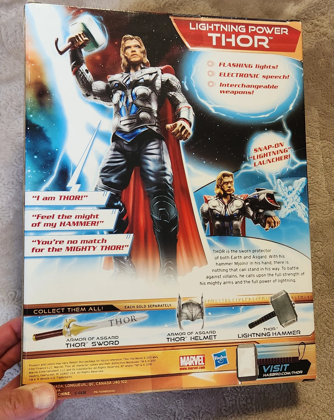 Marvel Thor Lightning Power Thor Action Figure with Accessories - photo 5