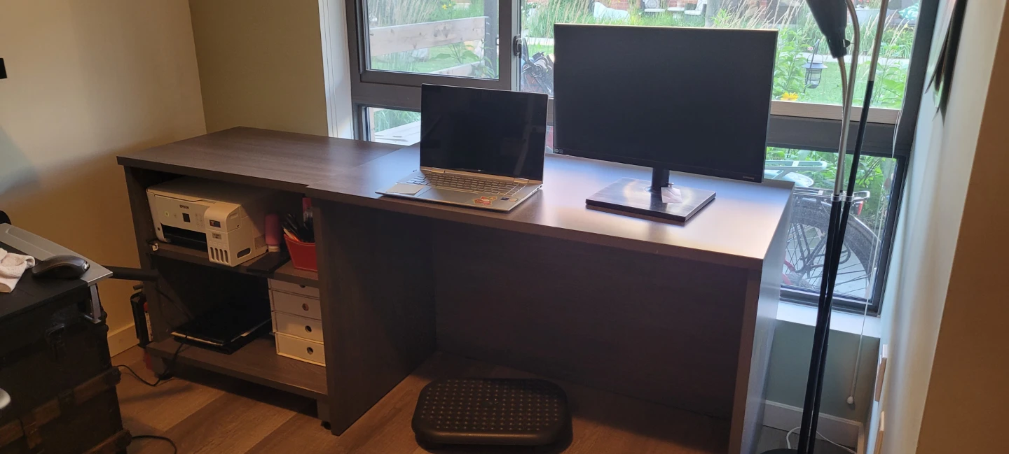Bestar 43420-1147-1247 L-Shaped Desk with Storage