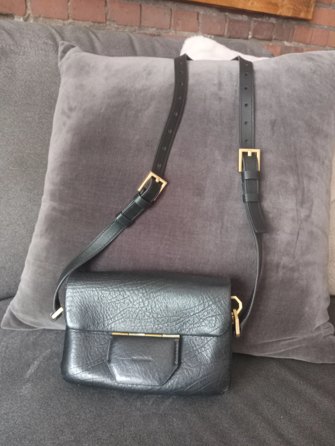 Black Leather Shoulder Bag