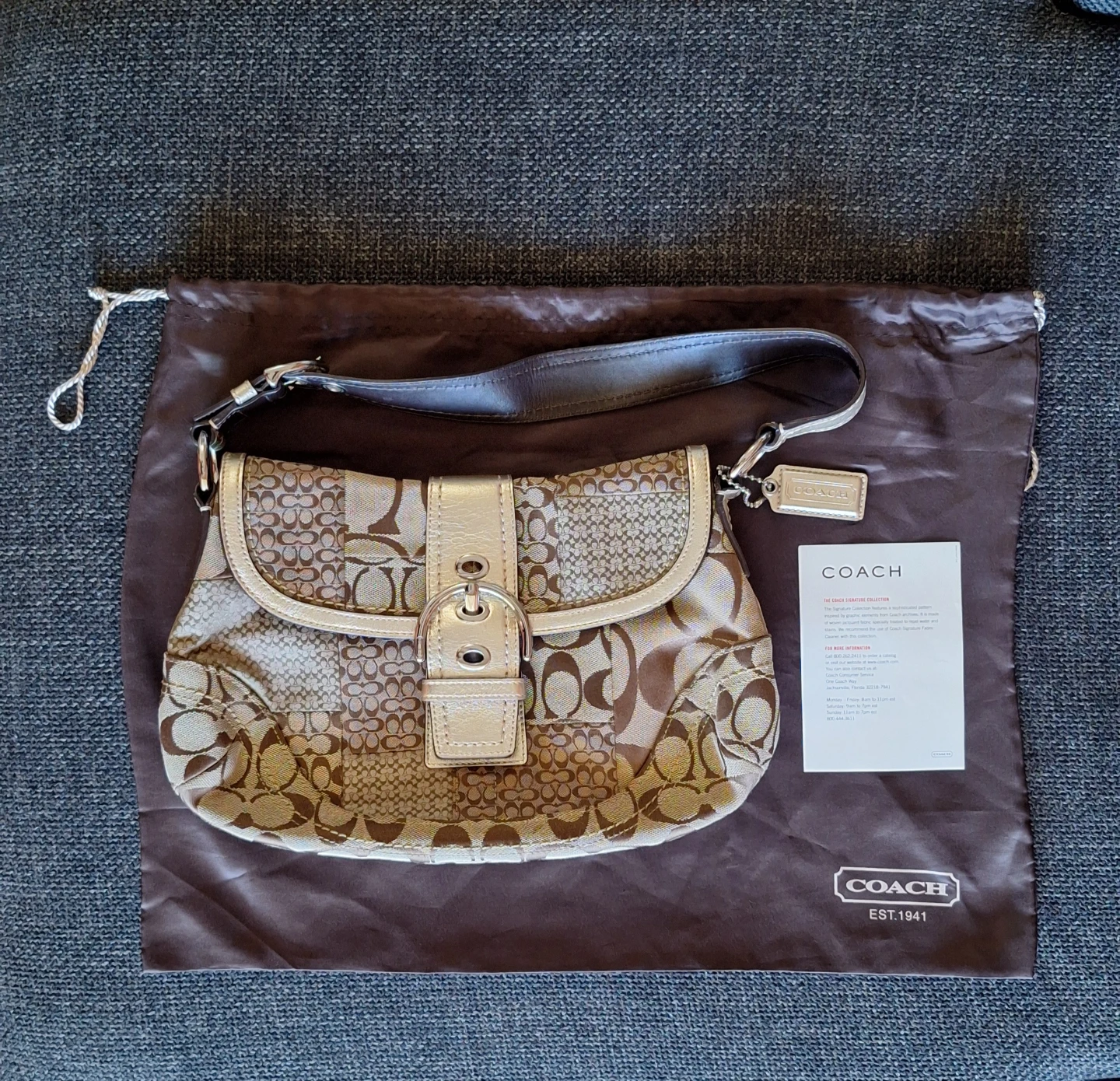 Coach Signature Collection Patchwork Shoulder Bag