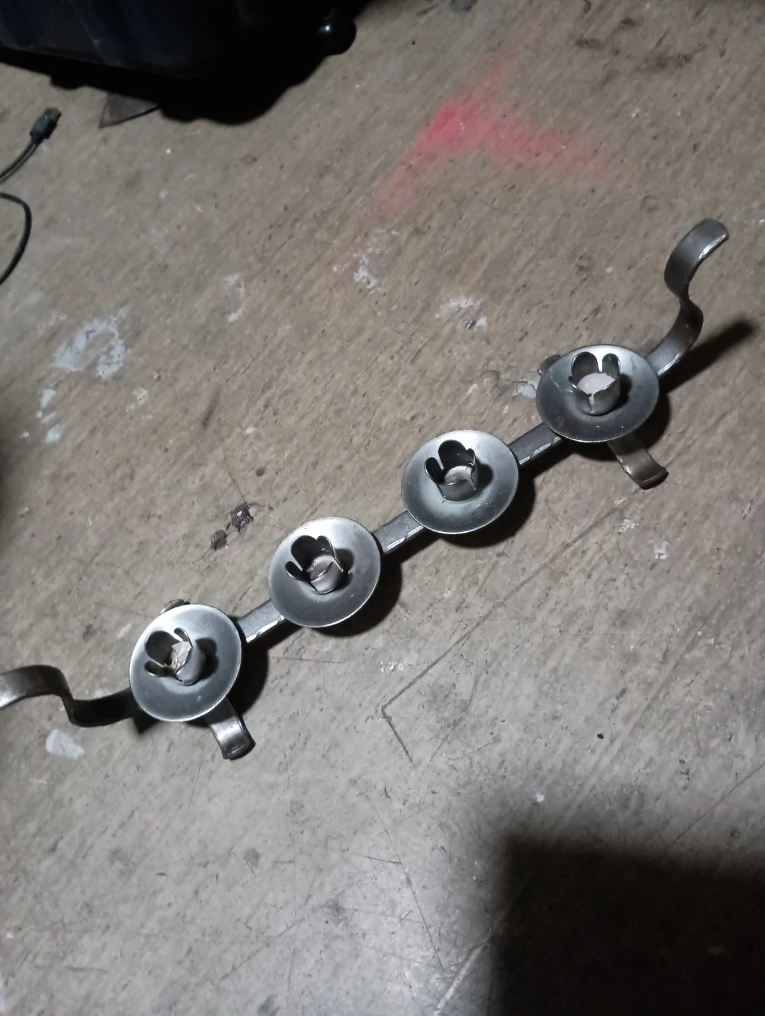 Metal four candle holder stand