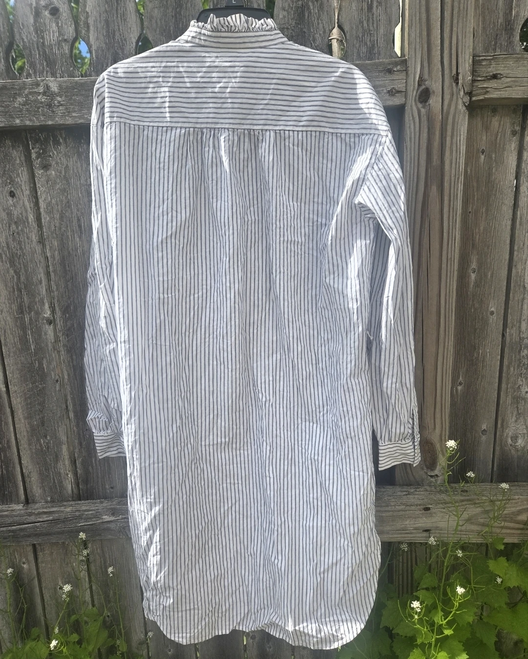 H&M Striped Long Sleeve Tunic Shirt Dress - photo 2