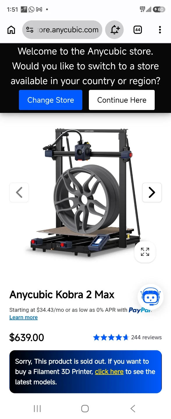 Anycubic Kobra 2 Max 3D Printer
