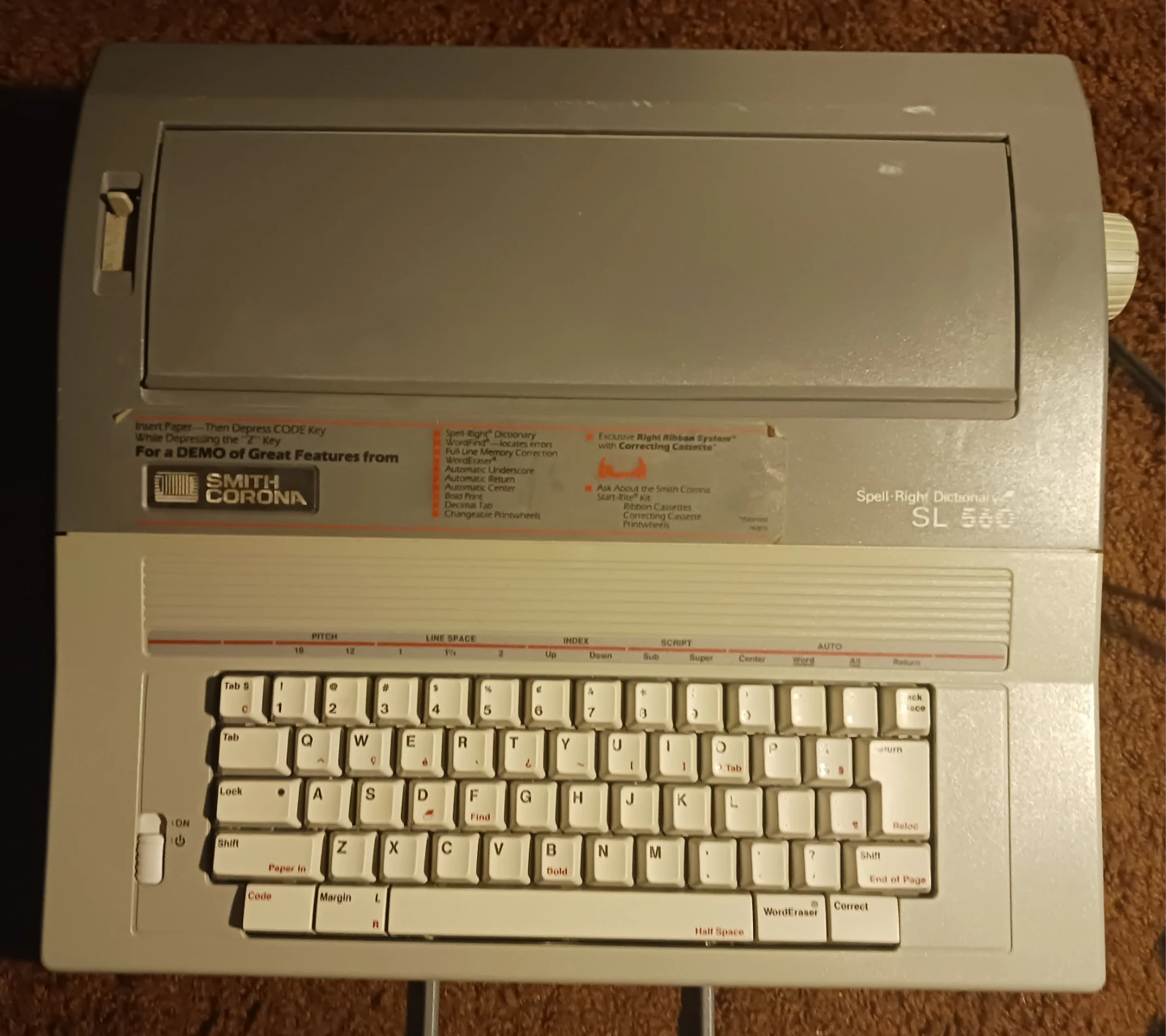 Smith Corona Spell-Right Dictionary SL 560