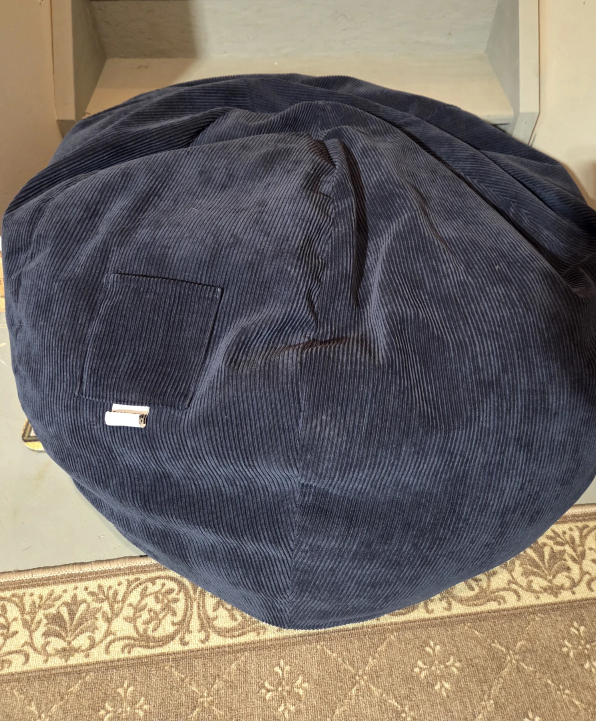 Navy Corduroy Bean Bag Chair