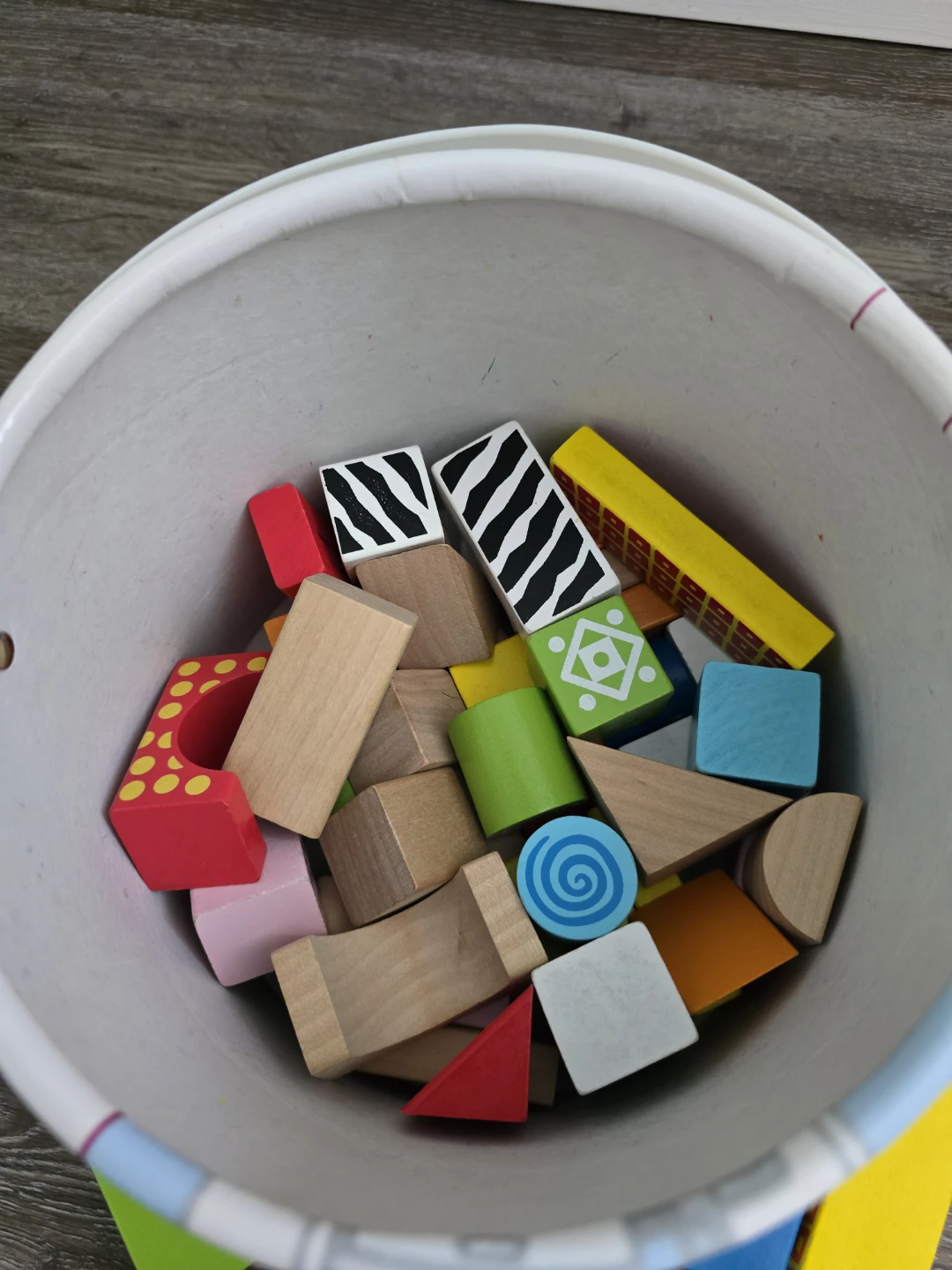 Wooden Building Blocks Bucket - photo 2