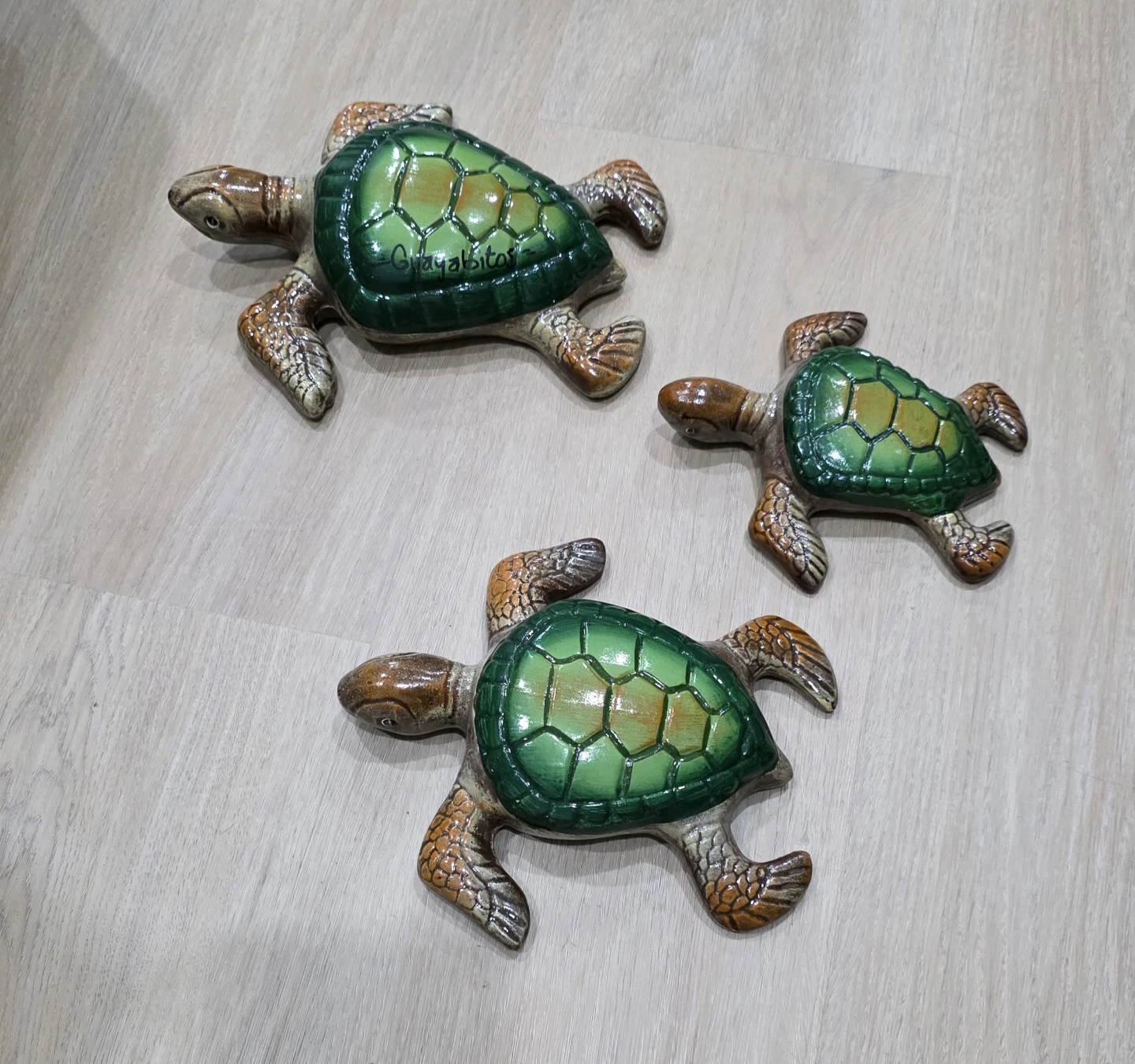 Set of 3 Decorative Ceramic wall Turtles - photo 3