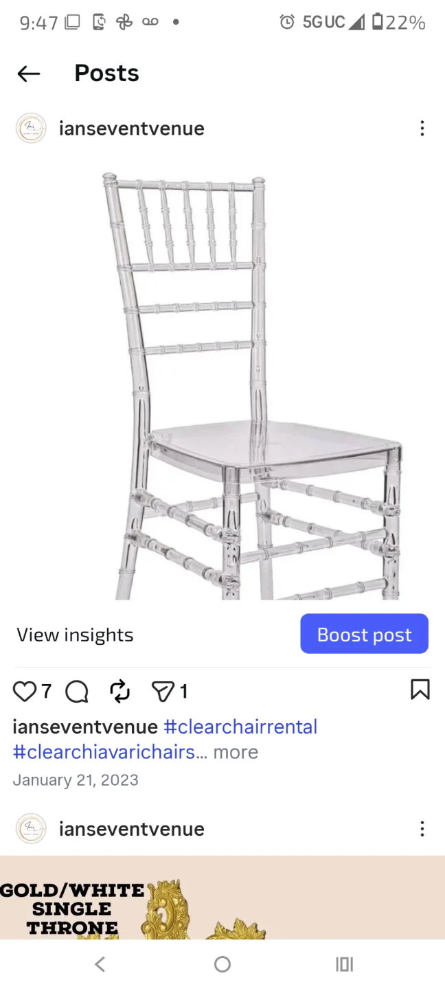Clear Chiavari Chair
